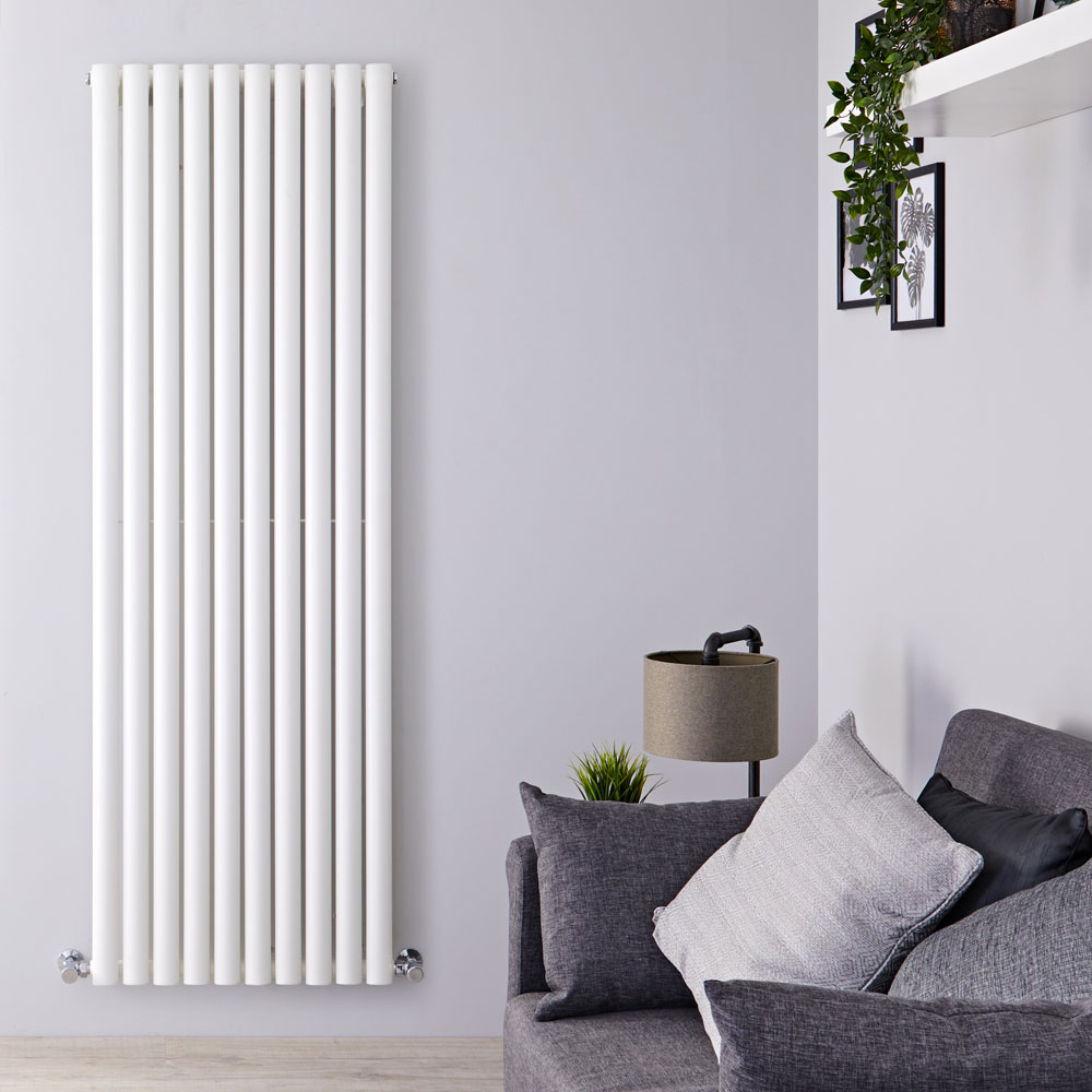 Radiatore di Design Verticale - Bianco - 1780mm x 590mm x 55mm - 1487 Watt - Revive