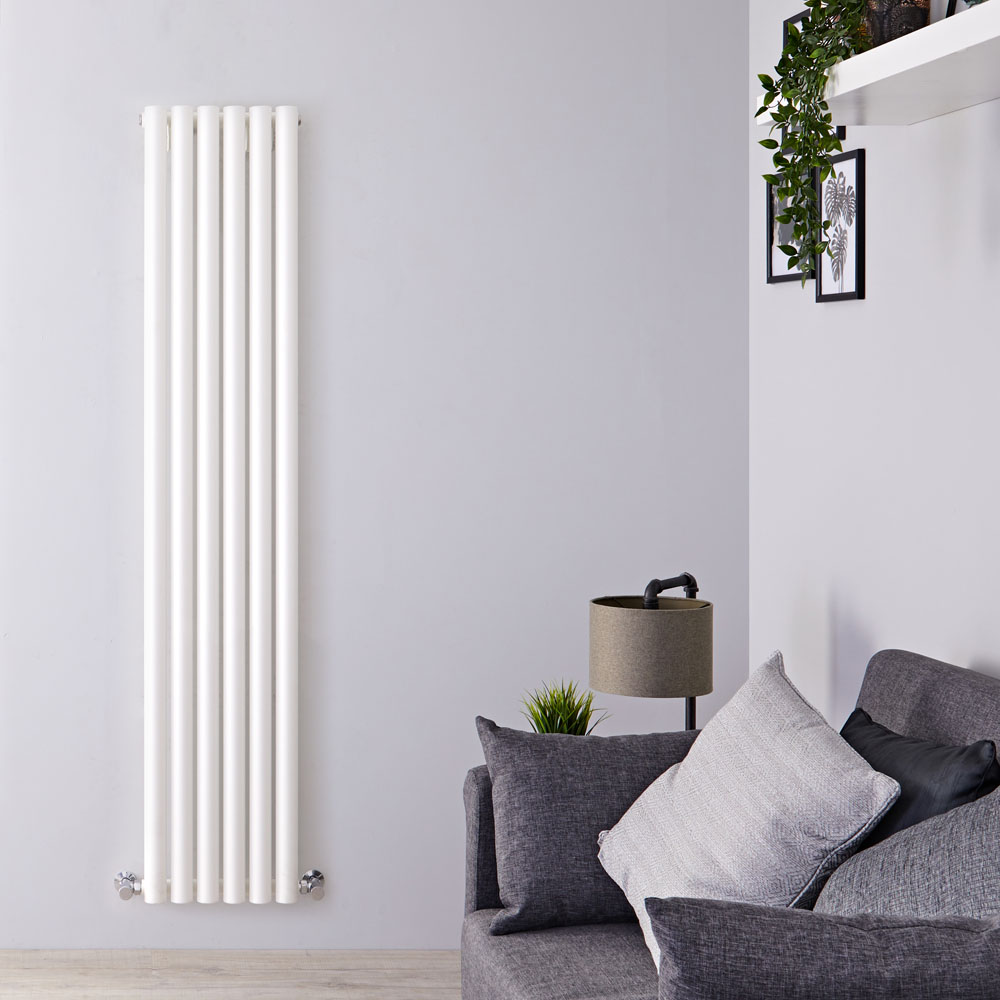 Radiatore di Design Verticale - Bianco - 1780mm x 354mm x 80mm - 1043 Watt - Savy