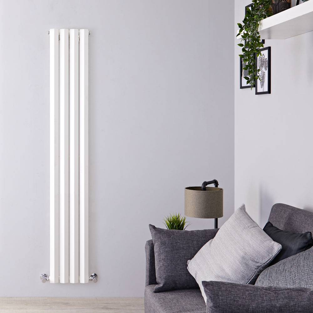 Radiatore di Design Verticale - Bianco - 1780mm x 280mm x 60mm - 700 Watt - Rombo