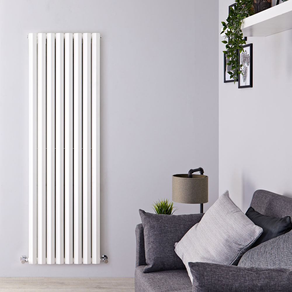 Radiatore di Design Verticale Doppio - Bianco - 1780mm x 560mm x 86mm - 2158 Watt - Rombo