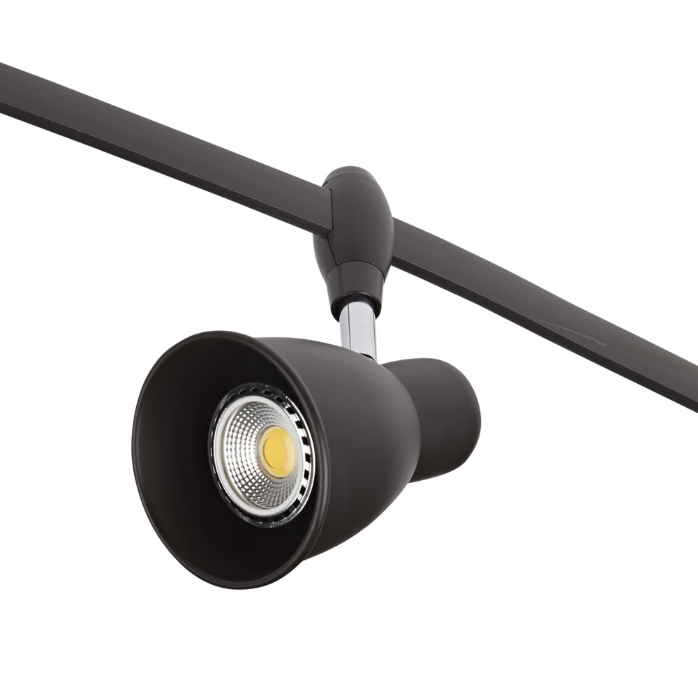Biard Faretto Nero LED 18,2x9cm per Binario Flessibile - Panza
