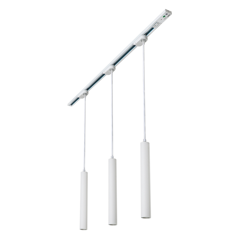 Kit Completo di Binario Bianco con 3 Lampade a Sospensione 5W - Liv