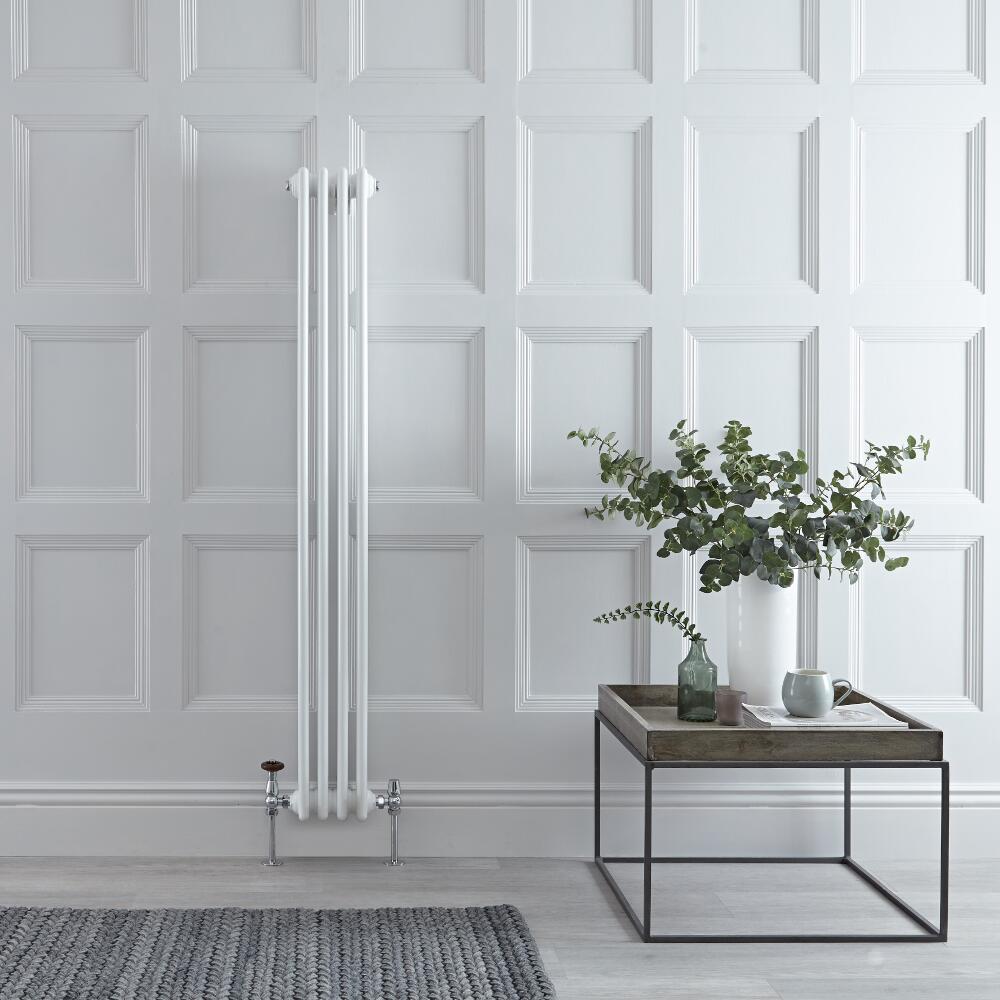 Radiatore di Design Verticale a 3 Colonne Tradizionale - Bianco - 1500mm x 200mm x 100mm - 694 Watt - Regent