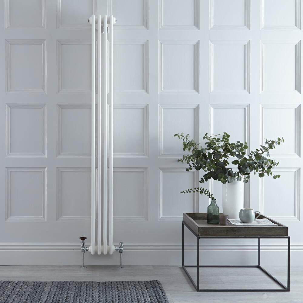 Radiatore di Design Verticale a 3 Colonne Tradizionale - Bianco - 1800mm x 200mm x 100mm - 779 Watt - Regent
