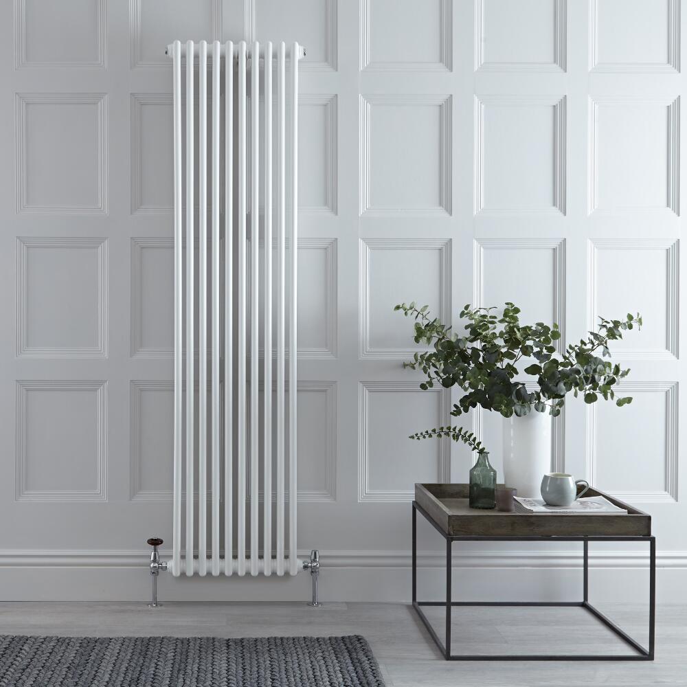 Radiatore di Design Verticale a 3 Colonne Tradizionale - Bianco - 1800mm x 473mm x 100mm - 1948 Watt - Regent