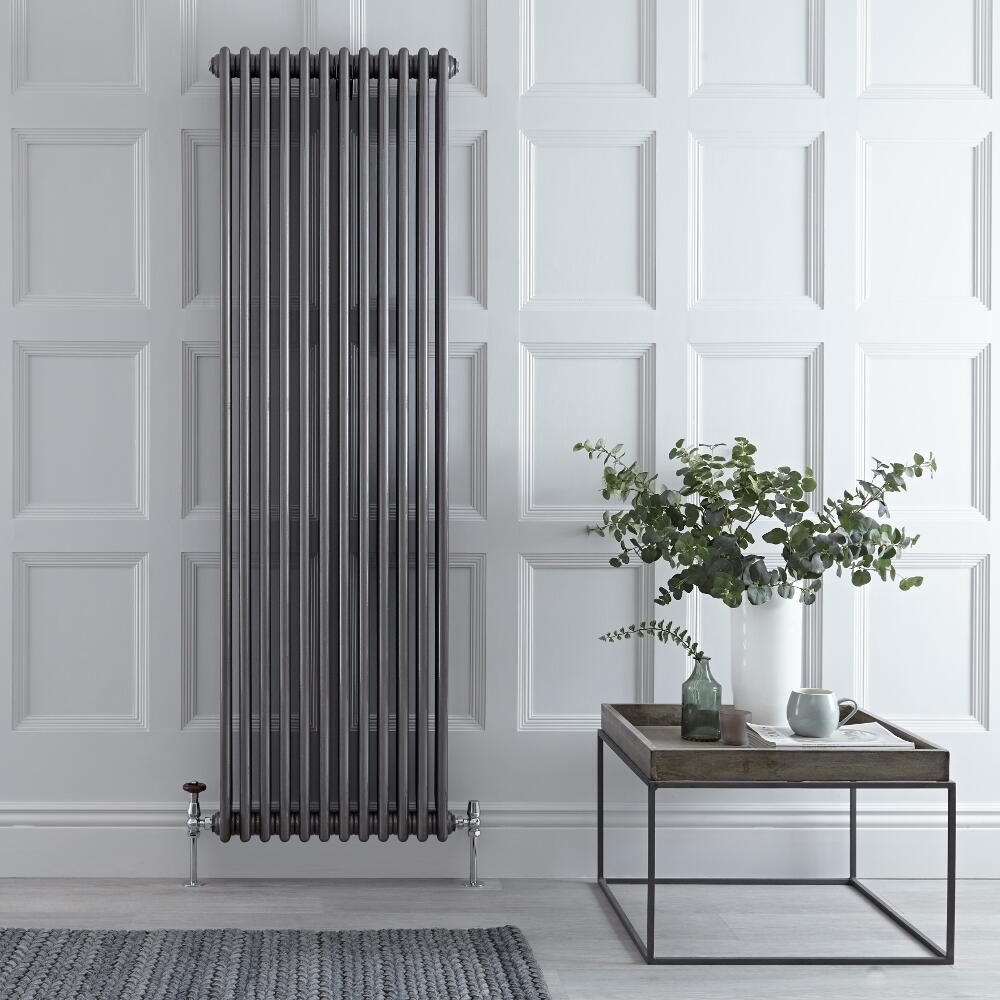 Radiatore di Design Verticale a 3 Colonne Tradizionale - Acciaio Dolce - 1800mm x 563mm x 100mm - 2338 Watt - Regent