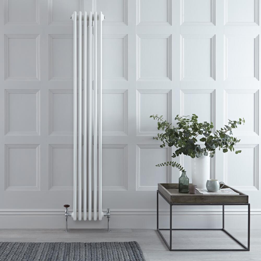 Radiatore di Design Verticale a 4 Colonne Tradizionale - Bianco - 1800mm x 270mm x 133mm - 1615 Watt - Regent