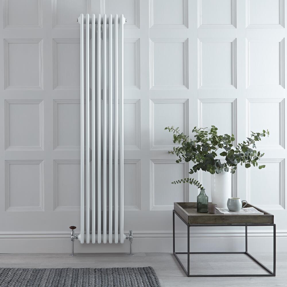 Radiatore di Design Verticale a 4 Colonne Tradizionale - Bianco - 1800mm x 360mm x 133mm - 2153 Watt - Regent