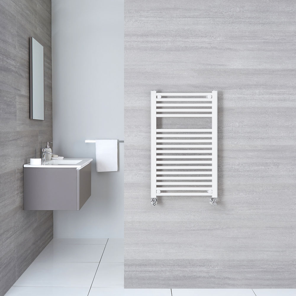 Radiatore Scaldasalviette Piatto - Bianco - 800mm x 500mm x 50mm - 474 Watt - Sterling
