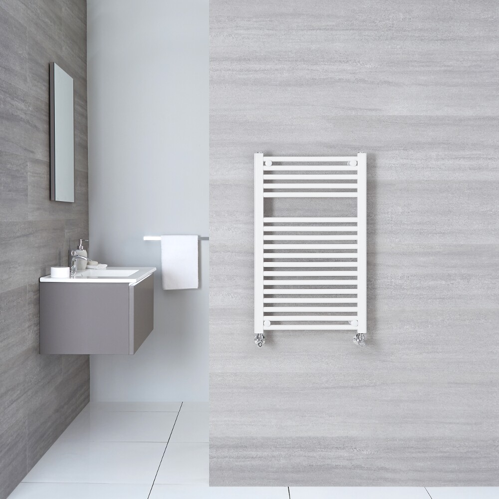 Radiatore Scaldasalviette Piatto - Bianco - 800mm x 600mm x 30mm - 567 Watt - Etna