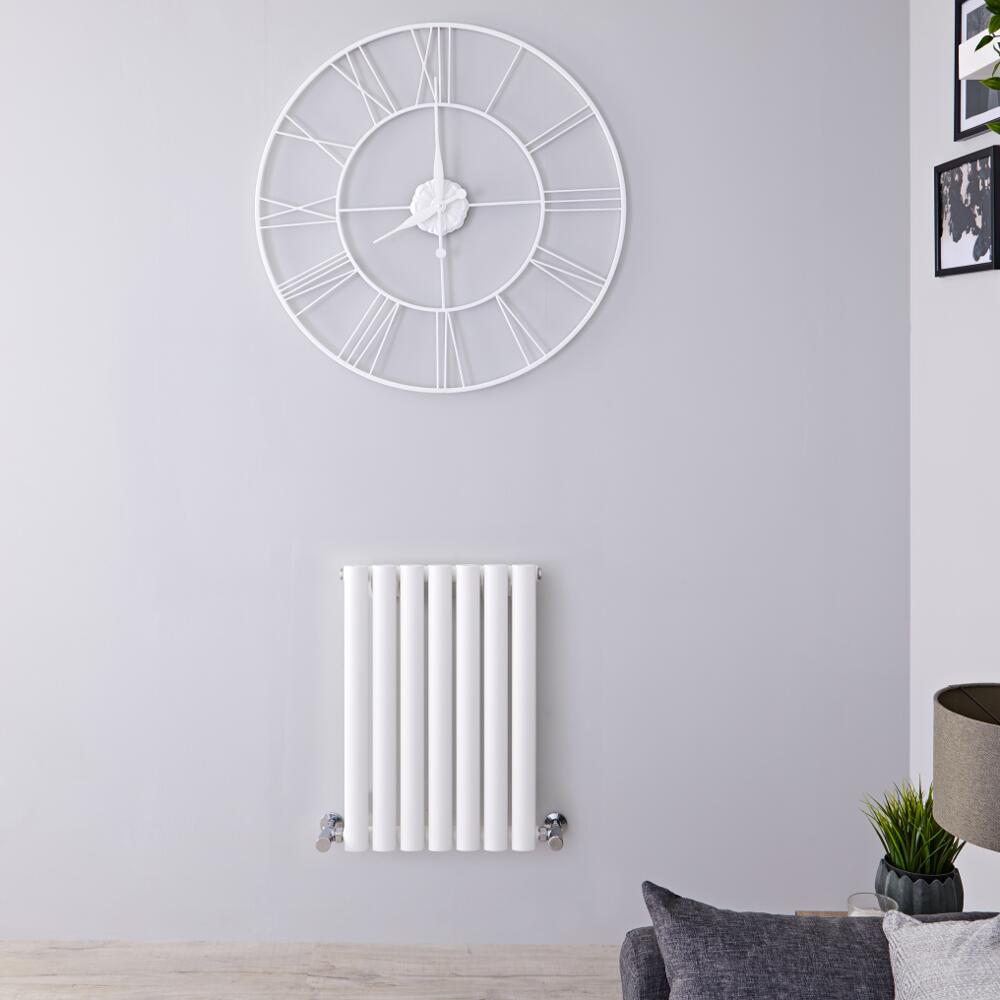 Radiatore di Design Orizzontale - Bianco - 600mm x 415mm x 78mm - 390 Watt - Revive