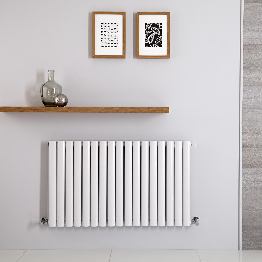 Radiatore di Design Orizzontale - Bianco - 601mm x 1000mm x 78mm - 948 Watt - Revive