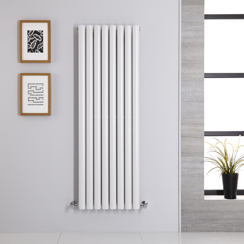 Radiatore di Design Verticale - Bianco - 1400mm x 472mm x 56mm - 915 Watt - Revive