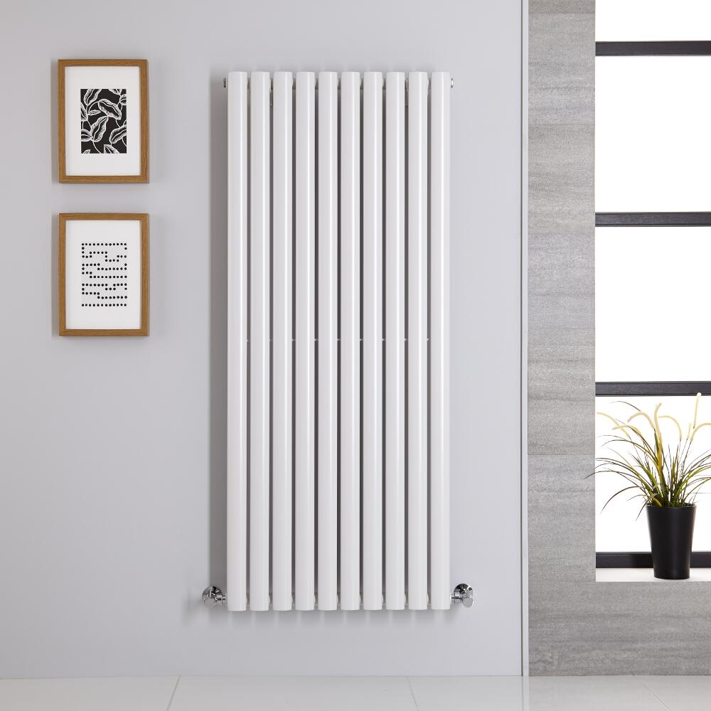 Radiatore di Design Verticale - Bianco - 1400mm x 590mm x 56mm - 1143 Watt - Revive