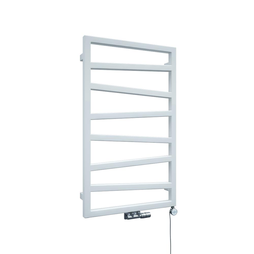 Scalasalviette di Design Verticale con Attacco Centrale - Bianco - 835mm x 500mm x 30mm - 405 Watt - Torun