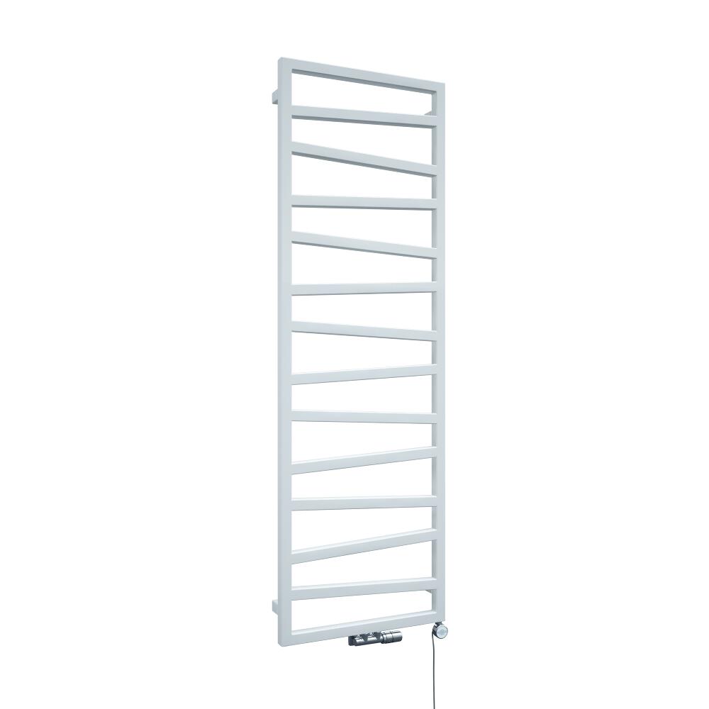 Scaldasalviette di Design Verticale con Attacco Centrale - Bianco - 1545mm x 500mm x 30mm - 736 Watt - Torun