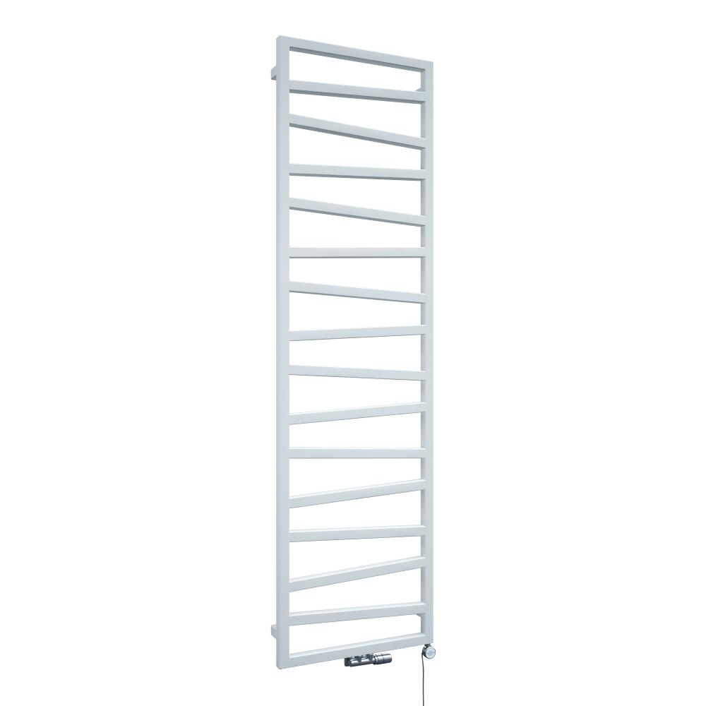 Scaldasalviette di Design Verticale con Attacco Centrale - Bianco - 1780mm x 500mm x 30mm - 794 Watt - Torun